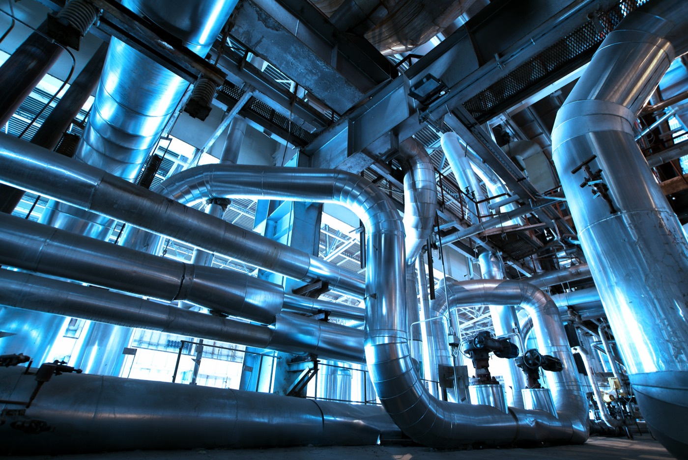 Insulated piping in a process plant
