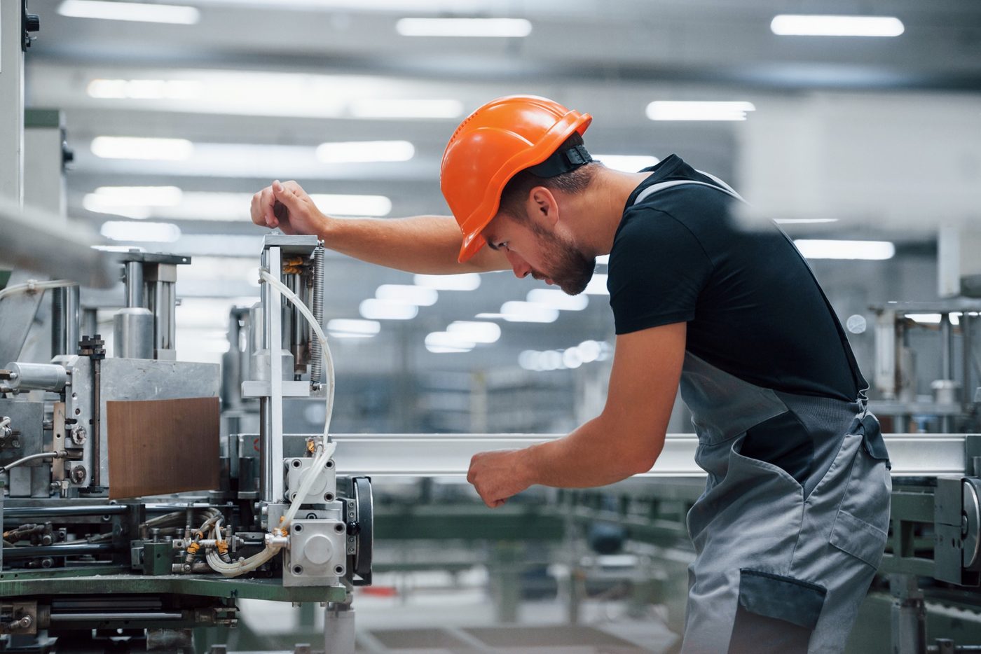 Operator on a production line
